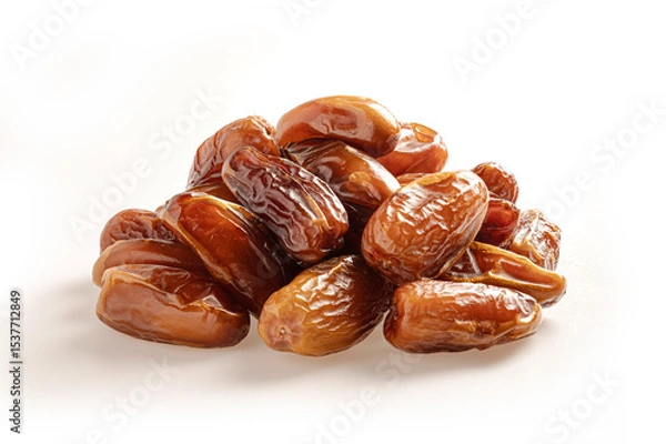 Obraz Heap of dates isolated on white background