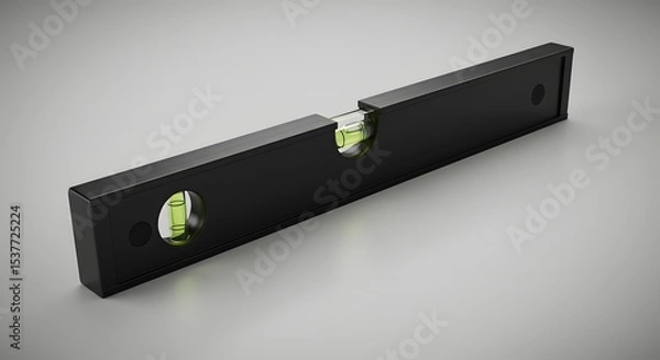 Obraz Professional Black Spirit Level Tool - 3D Render