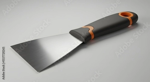 Obraz Professional Putty Knife with Ergonomic Handle - 3D Render