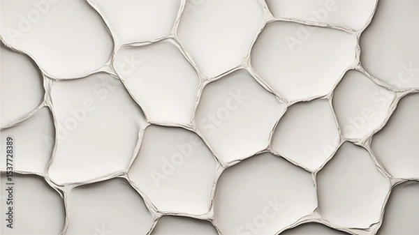 Obraz Cracked Paint Texture: Abstract White Background