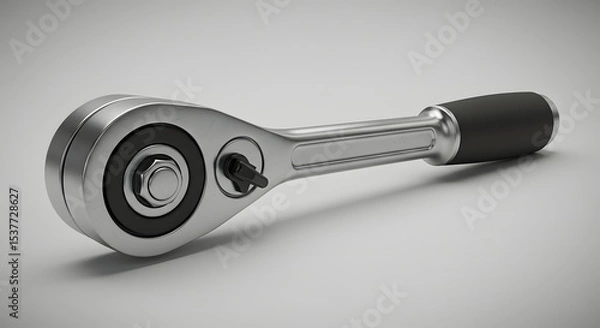 Obraz Professional Ratchet Wrench Tool - 3D Render