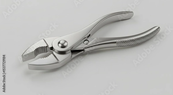 Obraz Professional Silver Slip Joint Pliers - 3D Render