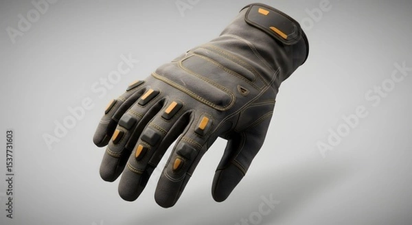 Obraz Protective Tactical Gloves: 3D Render of Durable Work Gloves