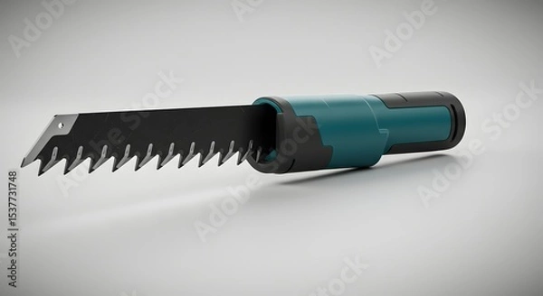 Obraz Reciprocating Saw: Teal and Black Power Tool 3D Render