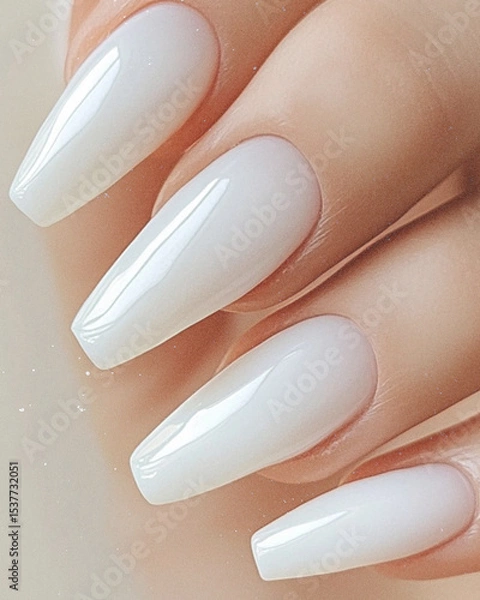 Fototapeta manicure white background 