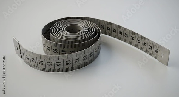 Obraz Rolled Metal Tape Measure: Accurate Measurement Tool