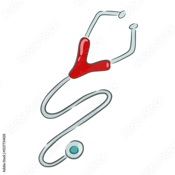 Fototapeta stethoscope vector illustration
