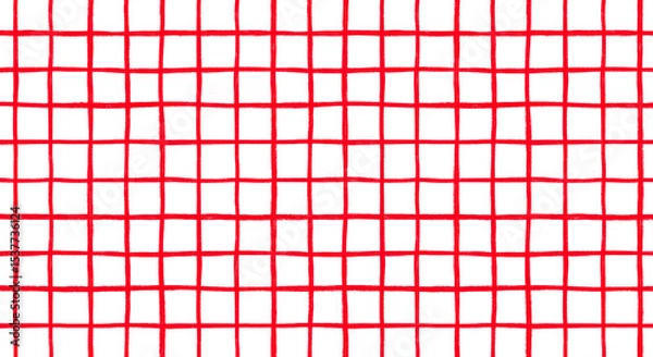 Obraz 手描きのチェック柄パターン幾何学模様背景図案