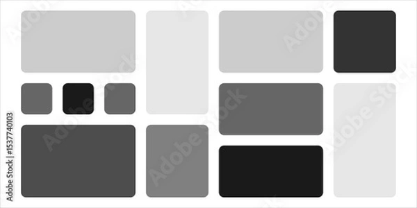 Fototapeta Modular shapes and bento grid, vector illustration template.