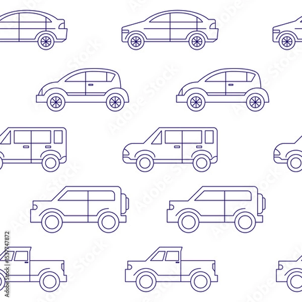 Fototapeta Transportation Seamless Pattern