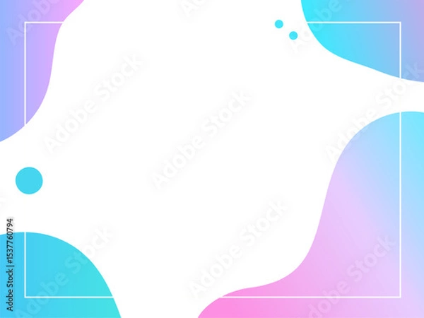 Obraz 背景　曲線　液体 水色 グラデーション　