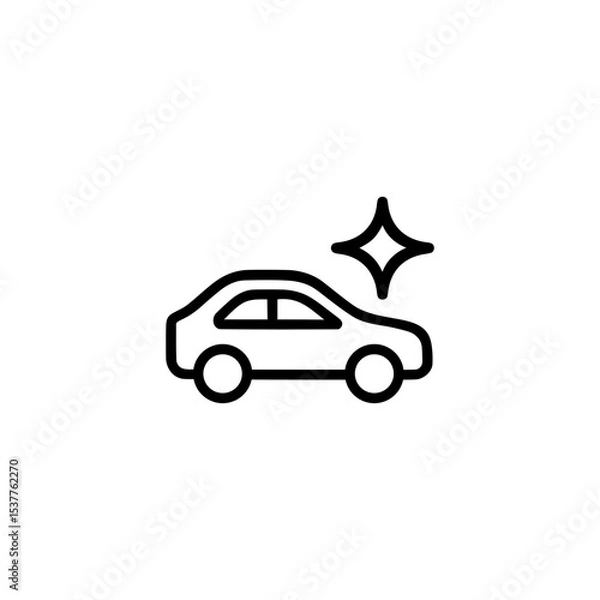 Obraz car wax outline icon or car wax label vector isolated. Best car polish icon for websites, apps, or product relate about car wax.