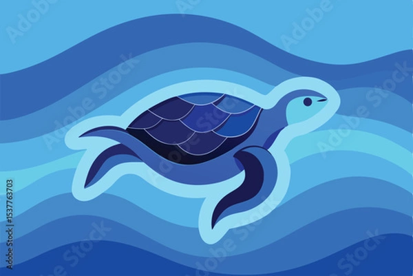 Obraz sea turtle vector illustration