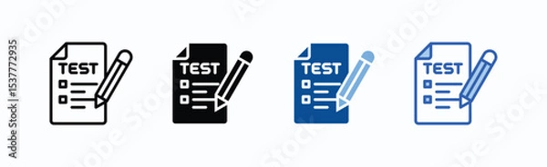 Obraz Test icon sheet multiple style collection isolated vector