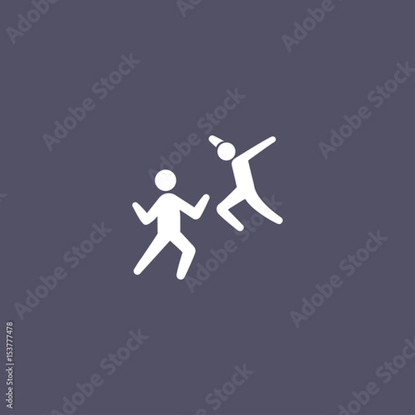 Obraz two man fighting icon