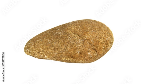 Fototapeta A single stone isolated on white background with clipping path.