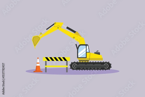 Obraz Construction Concept. Colored flat vector illustration isolated