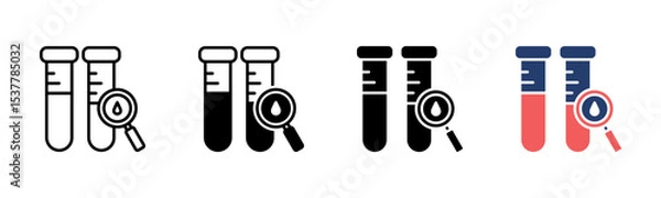 Fototapeta Lab Sample icon sheet multiple style collection