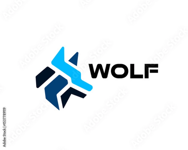 Obraz abstract head wolf logo design template illustration inspiration
