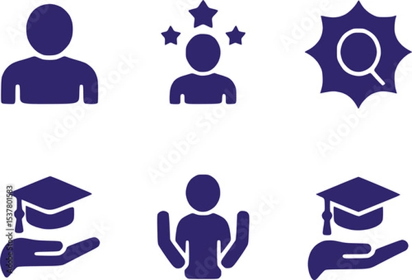 Fototapeta  Success  Development Icons  Expertise Learning Achievement Vector Set