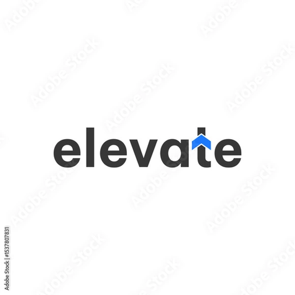 Obraz Elevate logo typography in simple and modern style. 