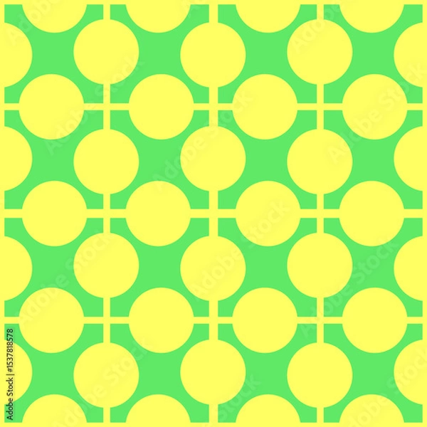 Obraz Yellow green neon bright retro polka dot pattern