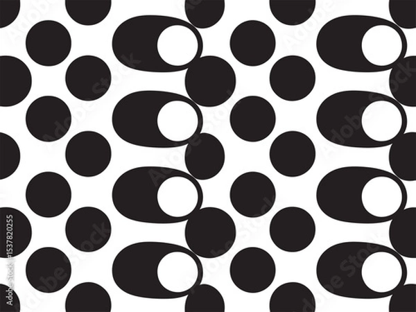 Fototapeta abstract pattern black and white geometric shape background