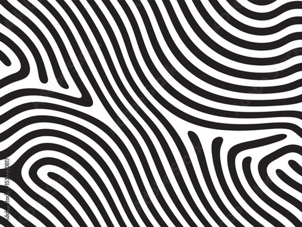 Fototapeta abstract wavy pattern black and white background