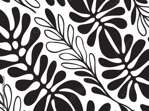 Fototapeta abstract pattern black and white geometric shape background