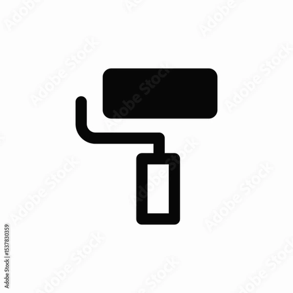 Fototapeta roller brush icon sign vector