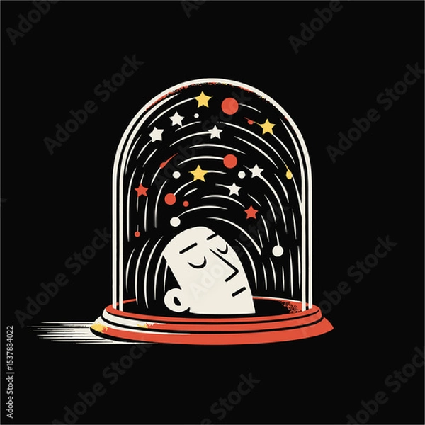 Fototapeta Universe Within The Mind. Surreal concept of dreams and imagination.