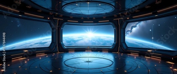 Fototapeta This stunning spaceship background 4k image invites you to journey through the cosmos, showcasing advanced technology and breathtaking visuals.
