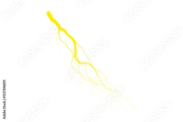 Fototapeta Electric Thunderbolt Shock FX Transparent Cutout