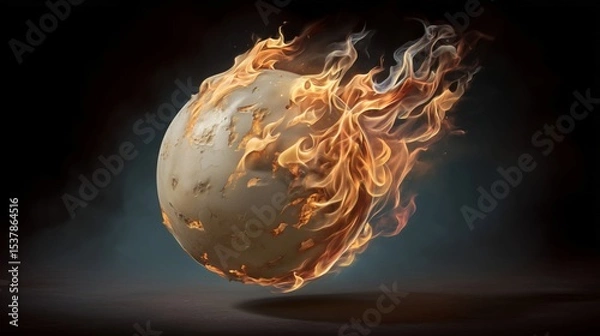 Fototapeta Burning Sphere in Motion