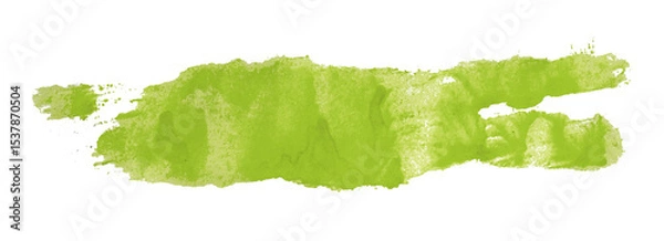 Fototapeta green watercolor background. Artistic hand paint. Isolated on transparent background.