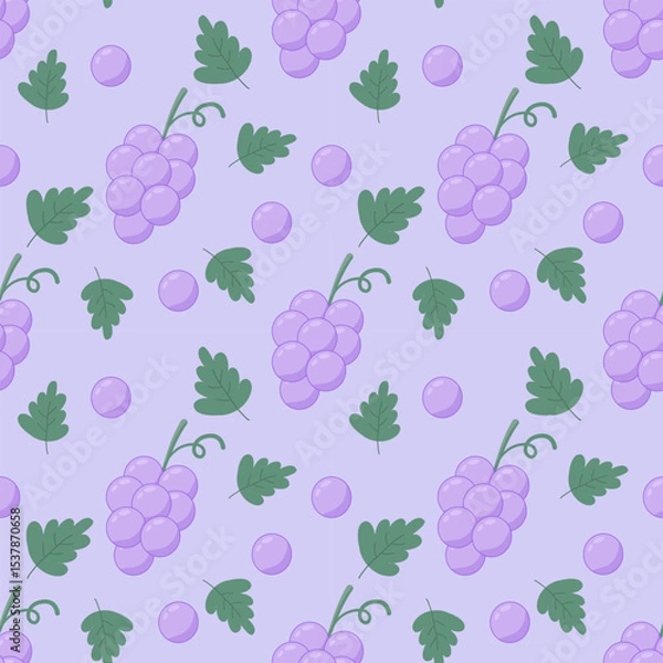Obraz seamless pattern with grapes