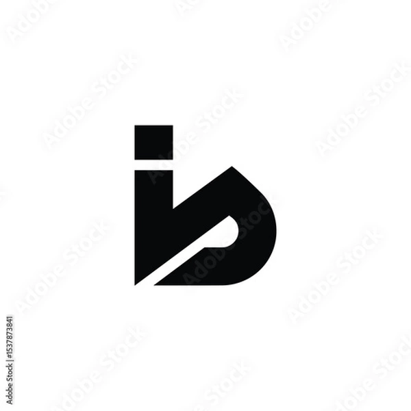 Obraz IP Letter Initial Logo.  Alphabet letters Initials Monogram logo IP.  Vector Illustration