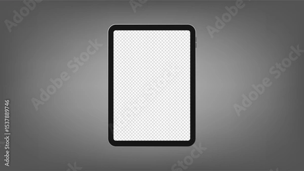 Fototapeta tablet with blank screen on white background. vector
