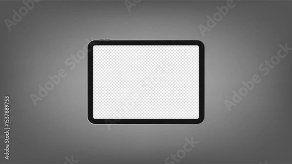 Fototapeta tablet with blank screen on white background. vector