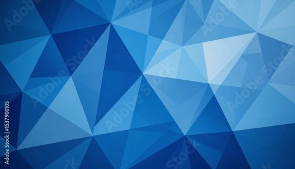 Fototapeta Abstract Blue Geometric Background with Triangular Patterns