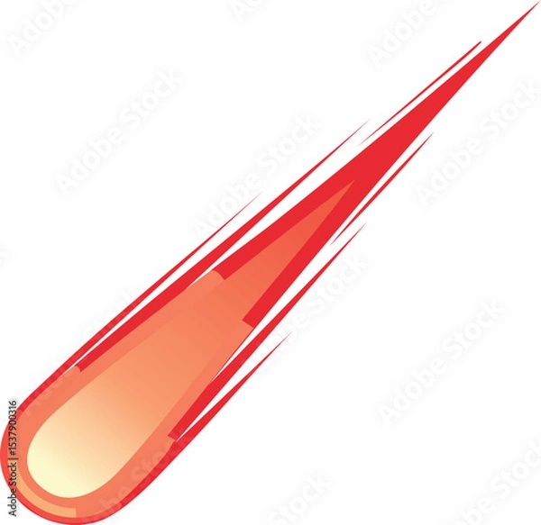 Obraz meteor red blast tail