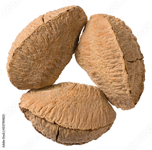 Fototapeta In-sell Brazil nut isolated on the white background, top view.