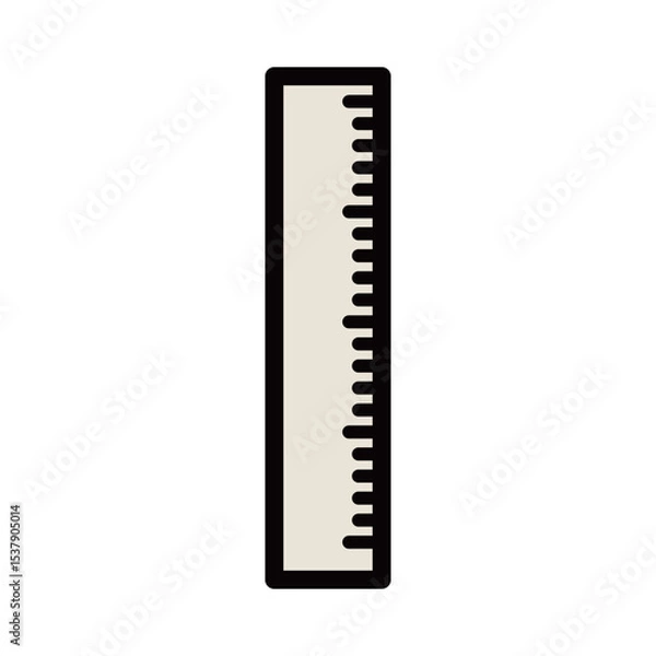 Obraz 文具_モノクロ_定規