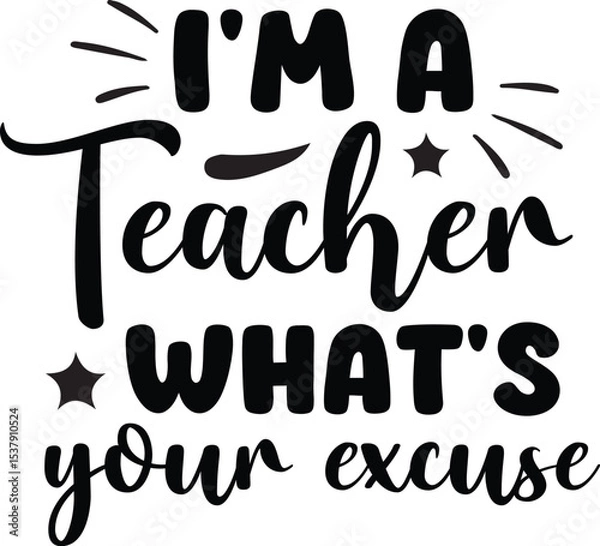 Obraz World Teacher's Day Typography Design 