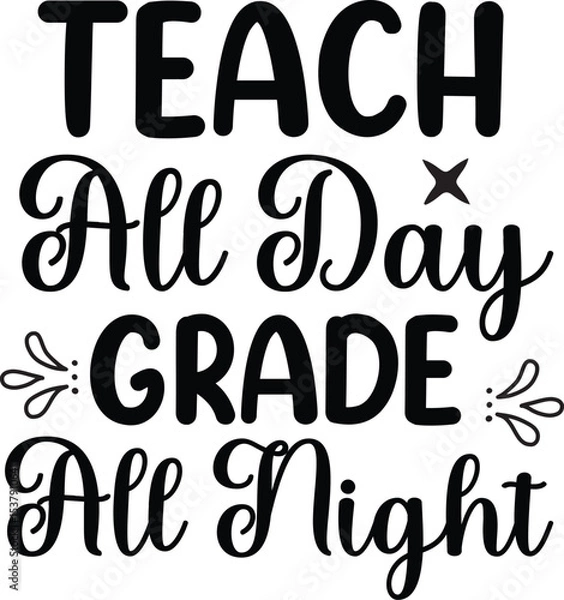 Obraz World Teacher's Day Typography Design 