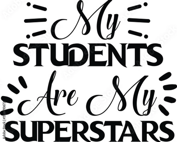 Obraz World Teacher's Day Typography Design 