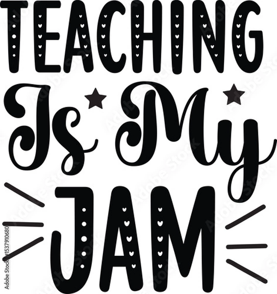 Obraz World Teacher's Day Typography Design 