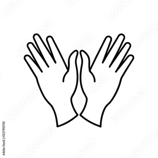 Obraz High quality vector illustration of applauding hands perfect for celebratory designs event posters or marketing materials