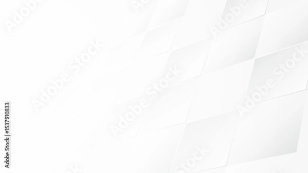 Obraz Abstract 3d modern square background. White and grey geometric pattern texture. vector art illustration