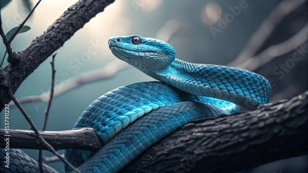 Fototapeta snake on a rope